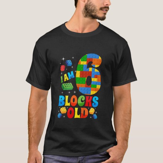 キッズキッズマスタービルダー6thブロック建物誕生日 tシャツ (正面)