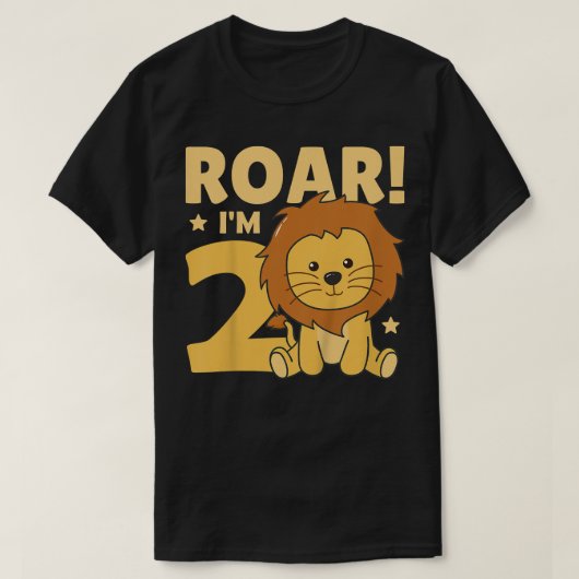キッズキッズ2nd誕生日ライオン2歳Cubライオン Tシャツ (デザイン正面)