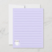 キッズキティ猫かわいい平らな文房具カード サンキューカード (裏面)