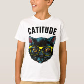 キッズキャッおもしろいトTシャツ Tシャツ (正面)