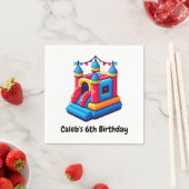 キッズキャッスルパーティーバウンスハウス誕生日ジャンプパーティー スタンダードカクテルナプキン (インサイチュ)