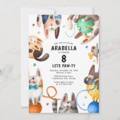 キッズキャットポーティ誕生日パーティー 招待状 (正面)