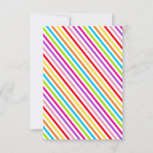 キッズキャンディテーマのパーティー誕生日招待状 招待状 (裏面)