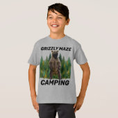 キッズキャンピンググリズメイズベアTシャツ Tシャツ (正面フル)