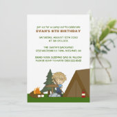 キッズキャンプアウトバースデーパーティ招待状 招待状 (スタンド正面)