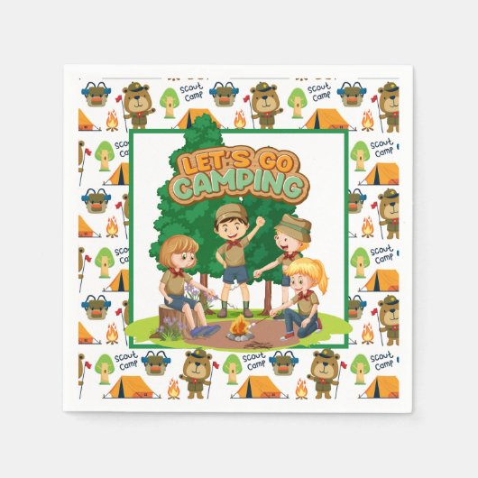 キッズキャンプ スタンダードカクテルナプキン (正面)