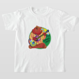 キッズキャンプTシャツ歌うクマのパーソナライズ Tシャツ