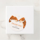 キッズキュートなサファリタイガーありがとう誕生日 フェイバータグ (インサイチュ)