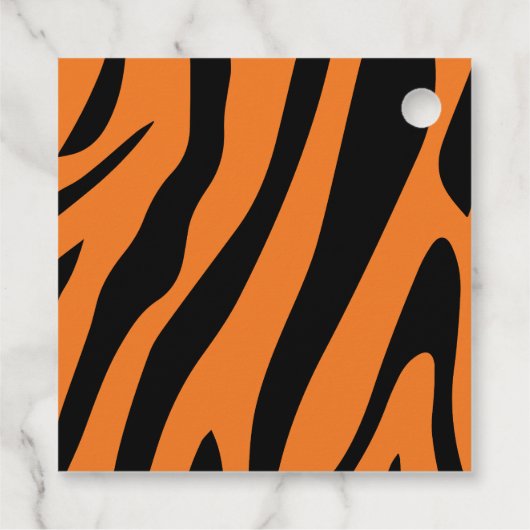 キッズキュートなサファリタイガーありがとう誕生日 フェイバータグ (裏面)