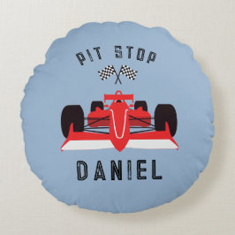 キッズキュートなレーシングカー ラウンドクッション
