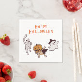 キッズキュートカボンプキンモンスターハローウィンパーティ スタンダードカクテルナプキン (インサイチュ)