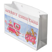 キッズキュートクリスマストイトレイン抱き枕 ラージペーパーバッグ (裏面アングル)