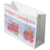 キッズキュートクリスマストイトレイン抱き枕 ラージペーパーバッグ (正面アングル)