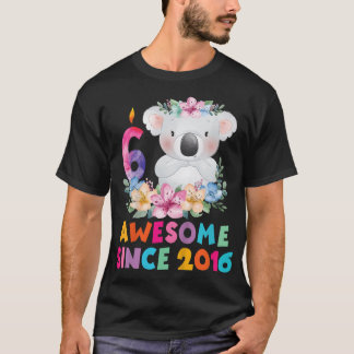 キッズキュートコアラベア6年誕生日服B Tシャツ
