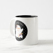 キッズキュートハロウィーン幽霊 ツートーンマグカップ (正面左)