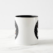 キッズキュートハロウィーン幽霊 ツートーンマグカップ (中央)