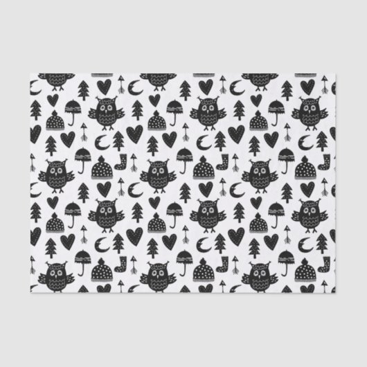 キッズキュートフクロムーンハート傘ウィンターハット 薄葉紙 (正面)