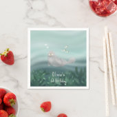 キッズキュートブルー海シール1st誕生日 スタンダードカクテルナプキン (インサイチュ)