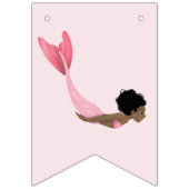 キッズキュートマーメイドシーガールズ誕生日 バンティングフラッグ (第1の旗)