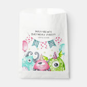 キッズキュートモンスターバースデーパーティー フェイバーバッグ (正面)
