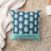 キッズキュートモンスターパーソナライズされた装飾用クッション クッション (ブランケット)