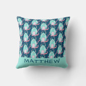 キッズキュートモンスターパーソナライズされた装飾用クッション クッション (裏面)