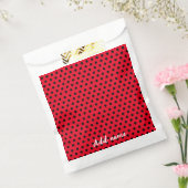 キッズキュートレッドラディバグ水玉模様パーティーパターン フェイバーバッグ (封をした状態)