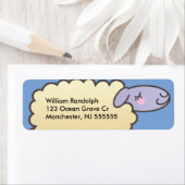 キッズキュート羊差出人住所ラベル ラベル (インサイチュ)