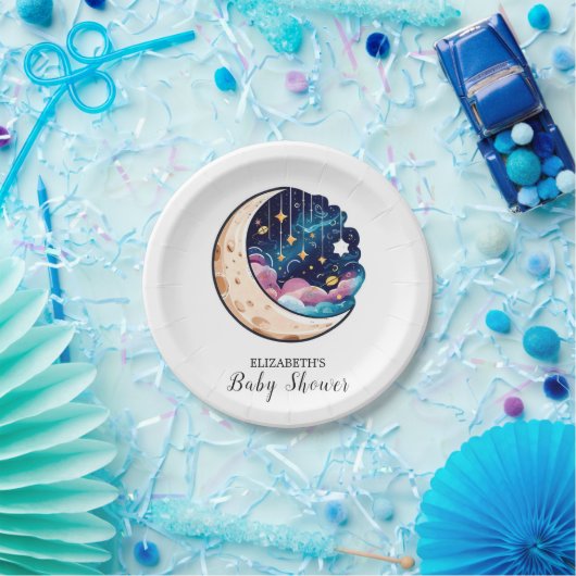 キッズキラキラ星ベビーシャワー ペーパープレート (パーティー)