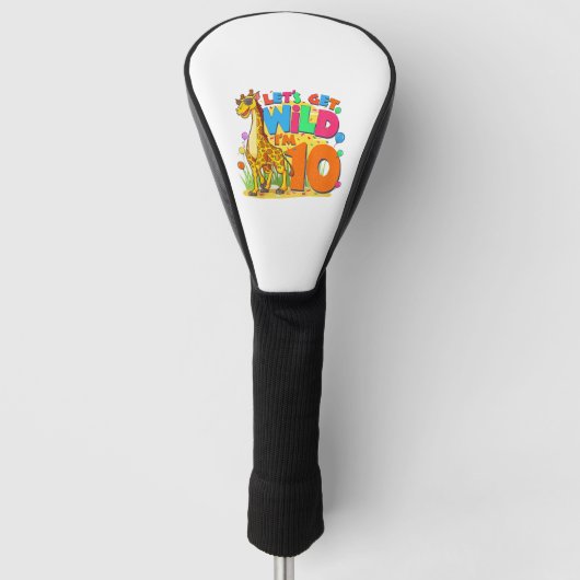 キッズキリン誕生日パーティー10歳の少年10th B ゴルフヘッドカバー (正面)