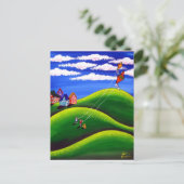 キッズキ飛んでいるートポストカード ポストカード (スタンド正面)