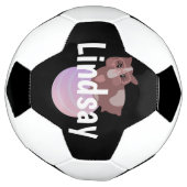 キッズギニア豚モノグラム名サッカーボール サッカーボール (回転)