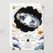 キッズギャラクティック宇宙誕生日 招待状 (正面/裏面)