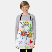 キッズクカスタマイズラフエプロン エプロン (着用した状態)