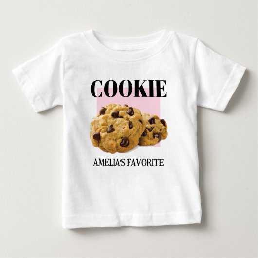 キッズクッキーTシャツパーソナライズされたCookie ベビーTシャツ (正面)