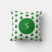 キッズクモダンレクールトロ緑のパターン クッション (正面)