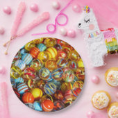 キッズクラシックマーブル使い捨て紙プレート ペーパープレート (パーティー)