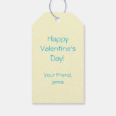 キッズクラスカラフルバレンタイントリートバッグラベル ギフトタグ (裏面)