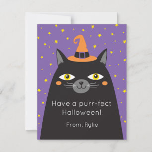 キッズクラスルームのハロウィーン猫カード