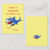 キッズクラスルームのバレンタイン ノートカード (正面/裏面)