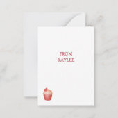 キッズクラスルームのバレンタイン ノートカード (裏面)