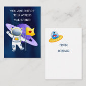 キッズクラスルームのバレンタイン ノートカード (正面/裏面)