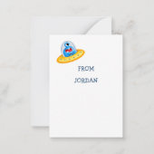 キッズクラスルームのバレンタイン ノートカード (裏面)