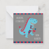 キッズクラスルーム恐竜バレンタインのノートカード ノートカード (正面)