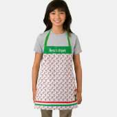 キッズクラフトまたはベーキングクリスマスカスタム文字 エプロン (インサイチュ)