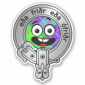 キッズクランガンクレスト&タータンチェックステッカー シール (正面)