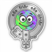 キッズクランガンクレスト&タータンチェックステッカー シール (正面)