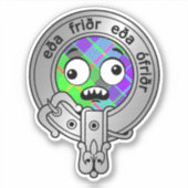 キッズクランガンクレスト&タータンチェックステッカー シール (正面)