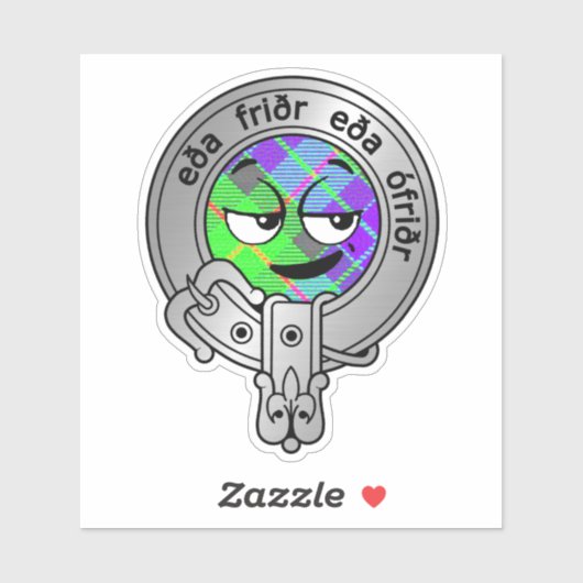 キッズクランガンクレスト&タータンチェックステッカー シール (シート)