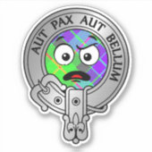 キッズクランガンクレスト&タータンチェック シール (正面)